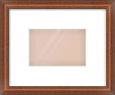 Brown Cushion Frame for 6 × 4in artwork, with Smooth White Single Mount