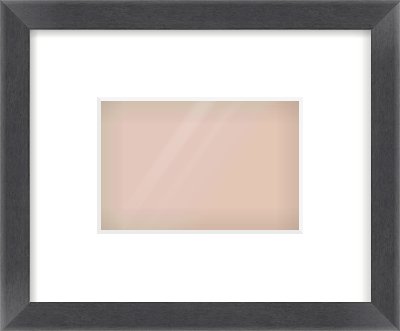 Black Flat Frame for 6 × 4in artwork, with Smooth White Single Mount