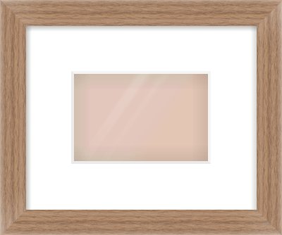 Walnut Flat Frame for 6 × 4in artwork, with Smooth White Single Mount