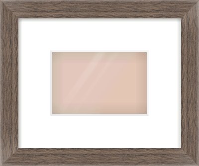 Dark Walnut Flat Frame for 6 × 4in artwork, with Smooth White Single Mount
