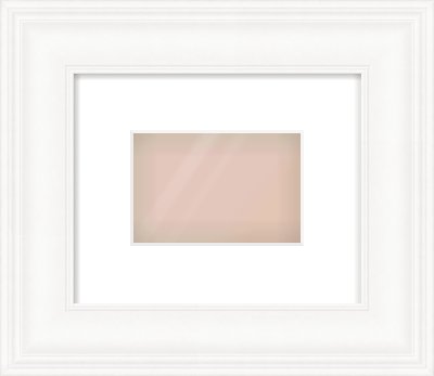 White Scoop Frame for 6 × 4in artwork, with Smooth White Single Mount