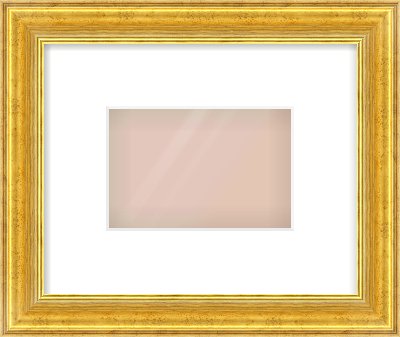 Gold Reverse Frame for 6 × 4in artwork, with Smooth White Single Mount