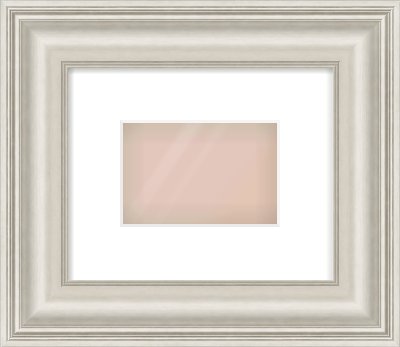 Silver Scoop Frame for 6 × 4in artwork, with Smooth White Single Mount