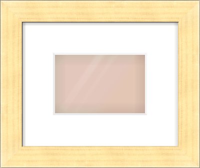 Gold Face, Black Sides Flat Frame for 6 × 4in artwork, with Smooth White Single Mount