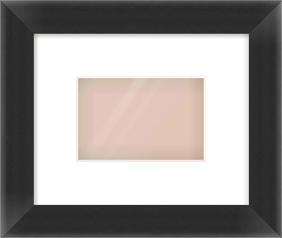 Black Cushioned Bevel Frame for 6 × 4in artwork, with Smooth White Single Mount