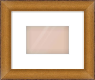 Bronze Cushion Frame for 6 × 4in artwork, with Smooth White Single Mount
