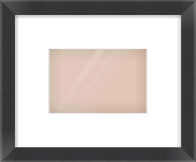 Brushed Black Flat Frame for 6 × 4in artwork, with Smooth White Single Mount