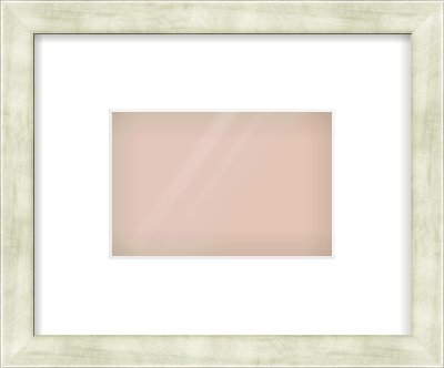 Champagne Flat Frame for 6 × 4in artwork, with Smooth White Single Mount