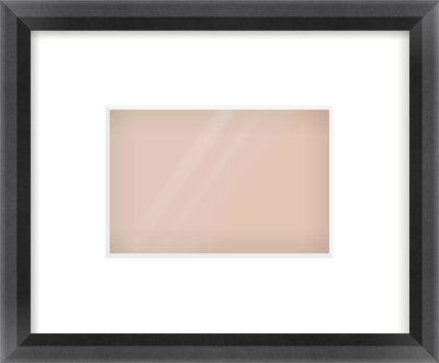 Black Angle Frame for 6 × 4in artwork, with Smooth White Single Mount