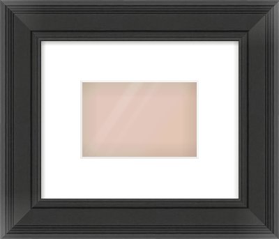Black Spoon Frame for 6 × 4in artwork, with Smooth White Single Mount