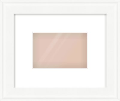 White Scoop Frame for 6 × 4in artwork, with Smooth White Single Mount