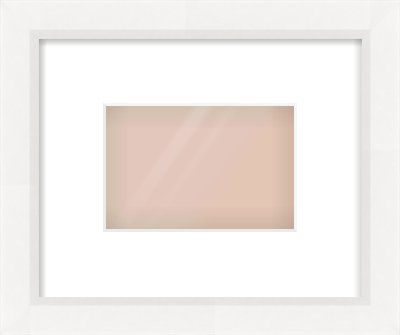 White Beveled Frame for 6 × 4in artwork, with Smooth White Single Mount