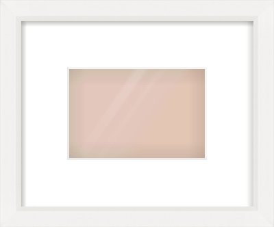 White Beveled Frame for 6 × 4in artwork, with Smooth White Single Mount