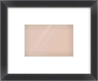 Black Angle Frame for 6 × 4in artwork, with Smooth White Single Mount