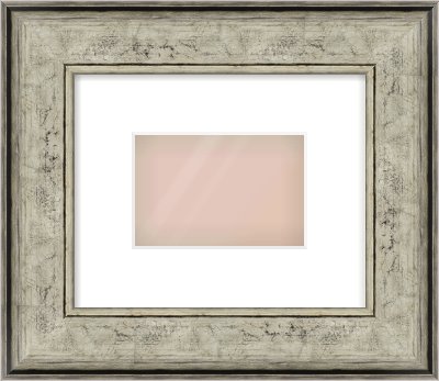 Silver Flat Frame for 6 × 4in artwork, with Smooth White Single Mount