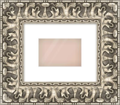 Silver Reverse Frame for 6 × 4in artwork, with Smooth White Single Mount