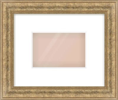 Distressed Gold Dome Frame for 6 × 4in artwork, with Smooth White Single Mount