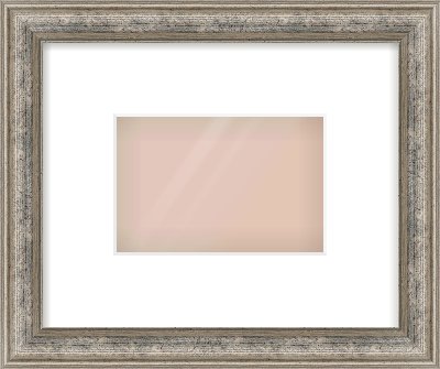 Silver Dome Frame for 6 × 4in artwork, with Smooth White Single Mount