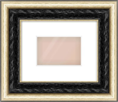 Black & Champagne Silver Spoon Frame for 6 × 4in artwork, with Smooth White Single Mount