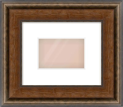 Walnut / Pewter Spoon Frame for 6 × 4in artwork, with Smooth White Single Mount