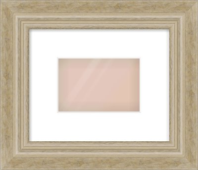 Ivory Scoop Frame for 6 × 4in artwork, with Smooth White Single Mount