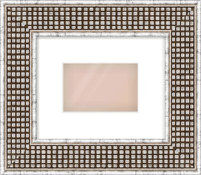 Silver Flat Frame for 6 × 4in artwork, with Smooth White Single Mount