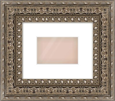 Silver Reverse Frame for 6 × 4in artwork, with Smooth White Single Mount