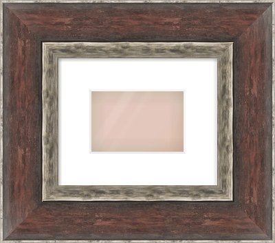Brown Reverse Frame for 6 × 4in artwork, with Smooth White Single Mount