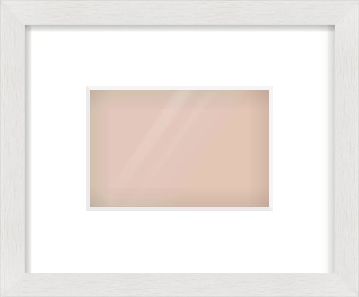White Flat Frame for 6 × 4in artwork, with Smooth White Single Mount