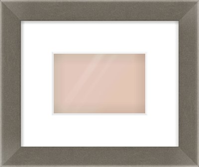 Pewter Flat Frame for 6 × 4in artwork, with Smooth White Single Mount
