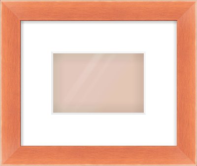 Bronze Flat Frame for 6 × 4in artwork, with Smooth White Single Mount