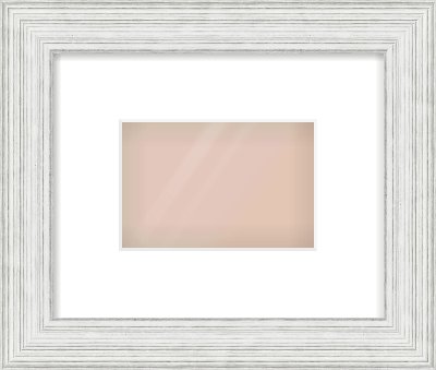 Silver Foil Flat Frame for 6 × 4in artwork, with Smooth White Single Mount