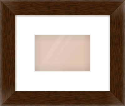 Wenge Flat Frame for 6 × 4in artwork, with Smooth White Single Mount