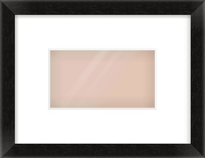 Black Wood Grain Flat Frame for 160 × 90mm artwork, with Smooth White Single Mount