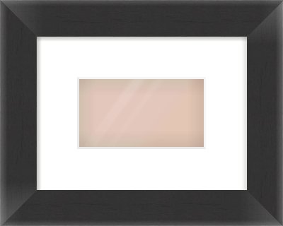 Black Reverse Frame for 160 × 90mm artwork, with Smooth White Single Mount