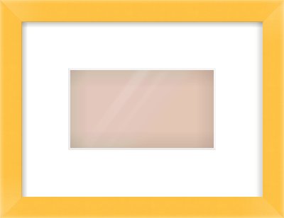 Yellow Paint Flat Frame for 160 × 90mm artwork, with Smooth White Single Mount
