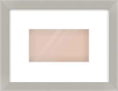 Grey Flat Frame for 160 × 90mm artwork, with Smooth White Single Mount