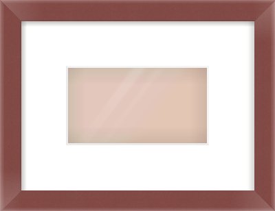 Maroon Paint Flat Frame for 160 × 90mm artwork, with Smooth White Single Mount