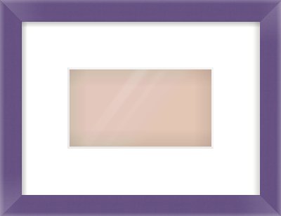 Purple Paint Flat Frame for 160 × 90mm artwork, with Smooth White Single Mount