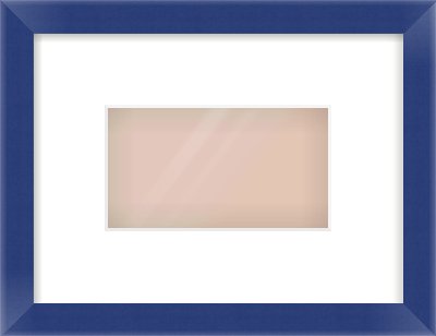 Blue Paint Flat Frame for 160 × 90mm artwork, with Smooth White Single Mount