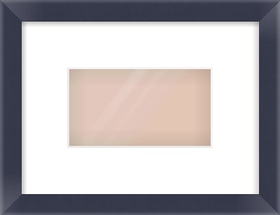 Navy Paint Flat Frame for 160 × 90mm artwork, with Smooth White Single Mount