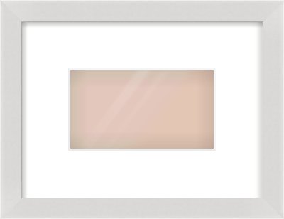 Silver Flat Frame for 160 × 90mm artwork, with Smooth White Single Mount