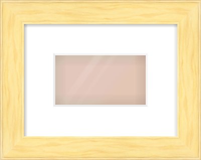 Natural Wood Stepped Flat Frame for 160 × 90mm artwork, with Smooth White Single Mount