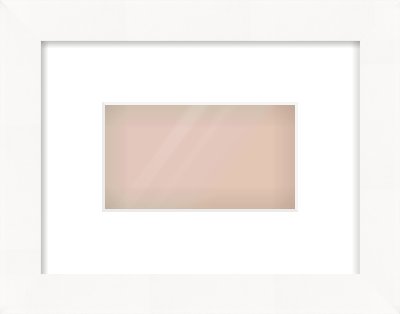 White Flat Frame for 160 × 90mm artwork, with Smooth White Single Mount