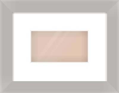Grey Flat Frame for 160 × 90mm artwork, with Smooth White Single Mount