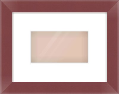 Maroon Paint Flat Frame for 160 × 90mm artwork, with Smooth White Single Mount