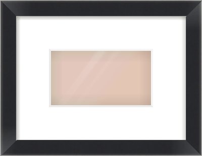 Black/Silver Flat Frame for 160 × 90mm artwork, with Smooth White Single Mount
