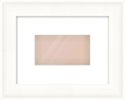 White Spoon Frame for 160 × 90mm artwork, with Smooth White Single Mount