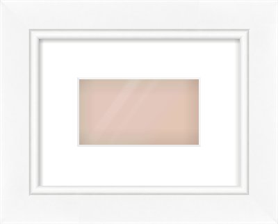 White Reverse Frame for 160 × 90mm artwork, with Smooth White Single Mount