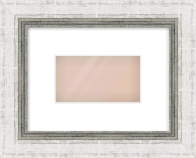 Silver Reverse Frame for 160 × 90mm artwork, with Smooth White Single Mount